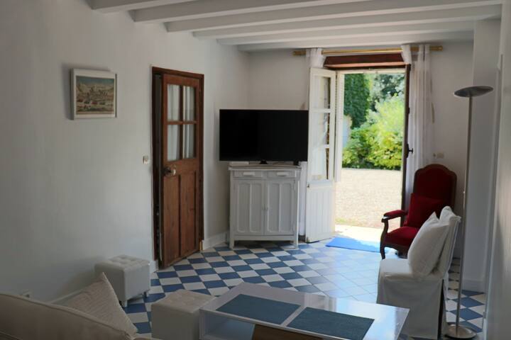 Living room; access to bedrooms on both sides