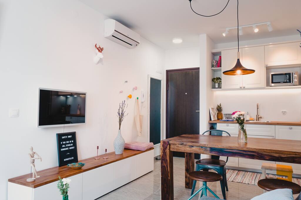 TV and Dining Area