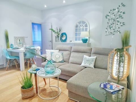 Anuncio de Airbnb popular: TURQUESA :) PARKING & WIFI, Bilbao Apt, downtown. en Bilbao