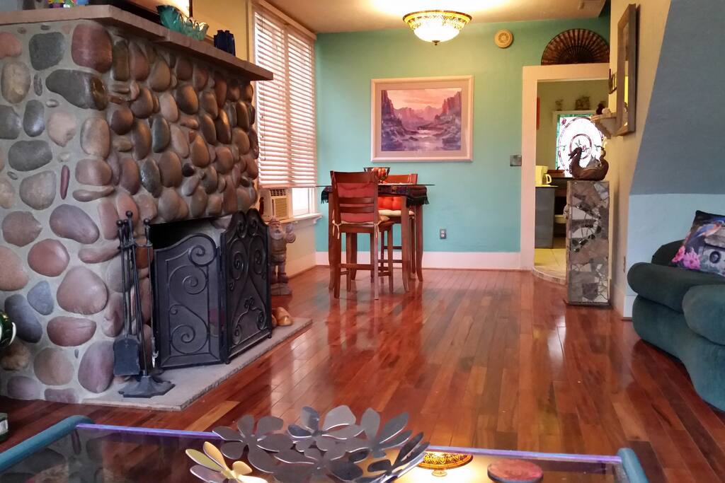 View of the living room sitting on the couch.