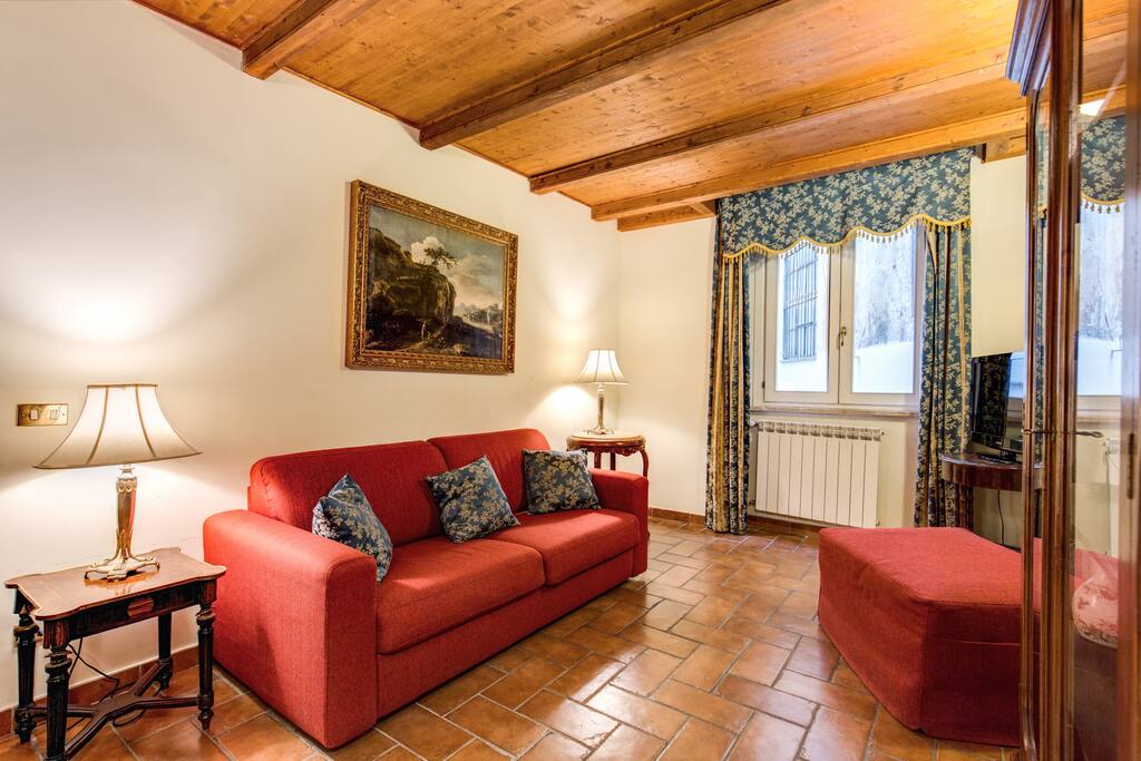 A comfortable double sofa bed and a single sofa bed