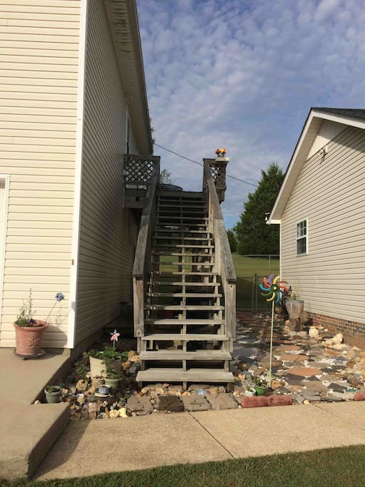 Stairs to apartment.