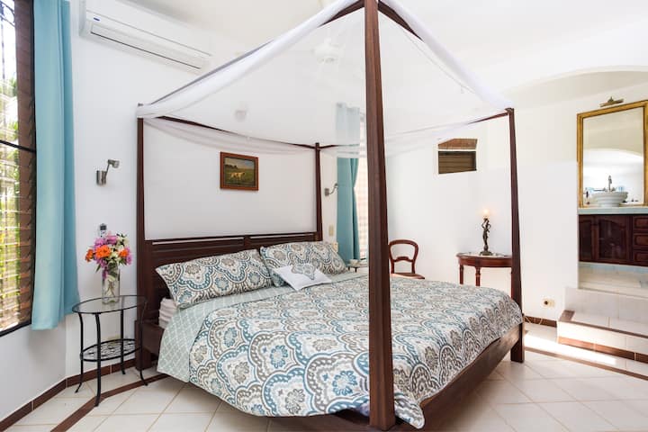 Master bedroom with a King bed.