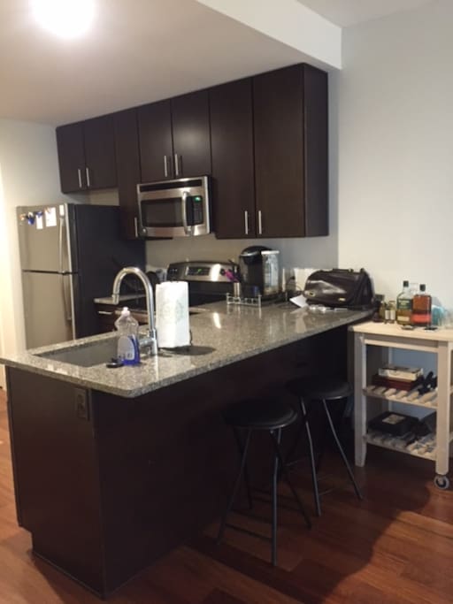 Brand new kitchen with a Keurig! Please help yourself :)