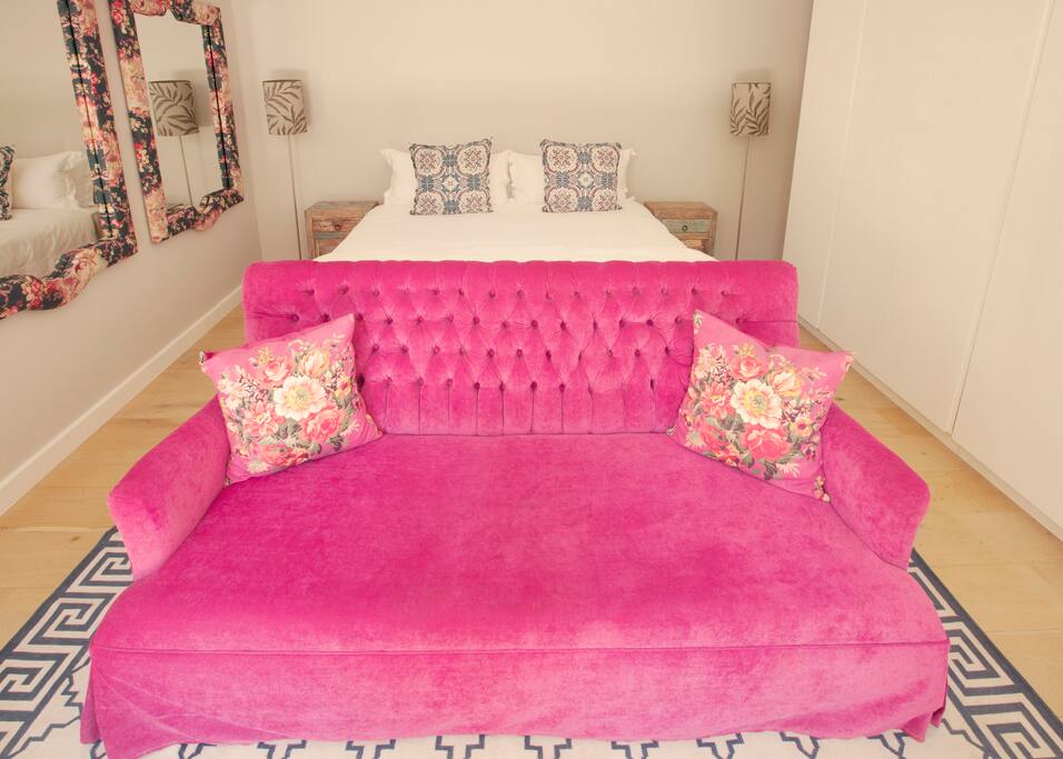 A queen-sized bed awaits the tired traveller