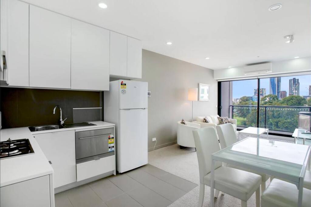 Spacious Living, Dining and Kitchen.