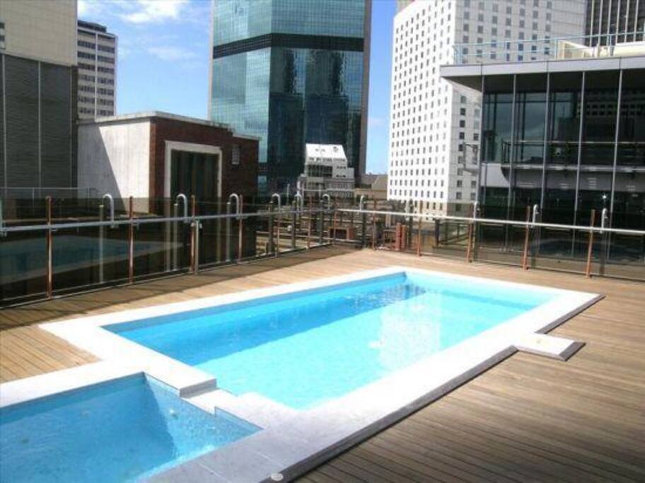 Pool. Great spot to unwind and watch fireworks.