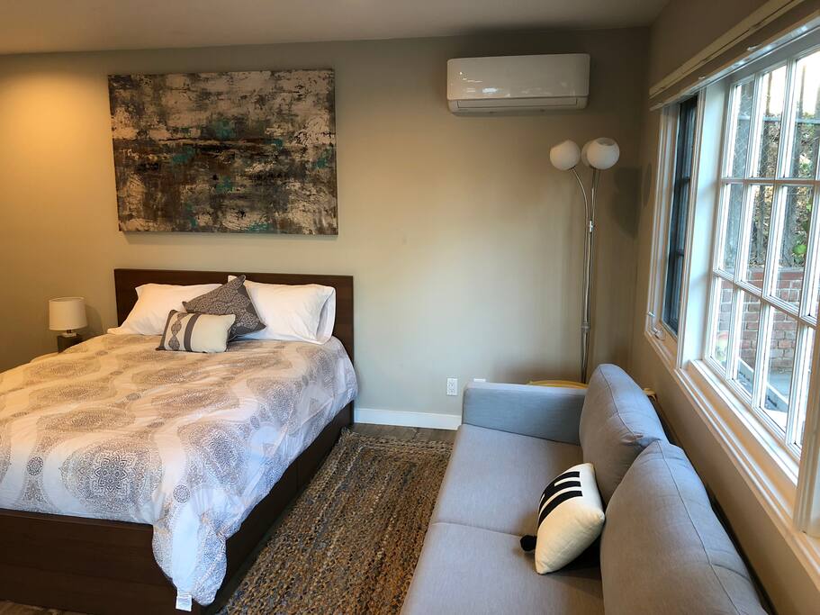 Interior bed and couch.
