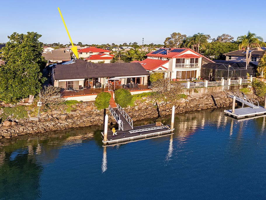 Waterfront location.