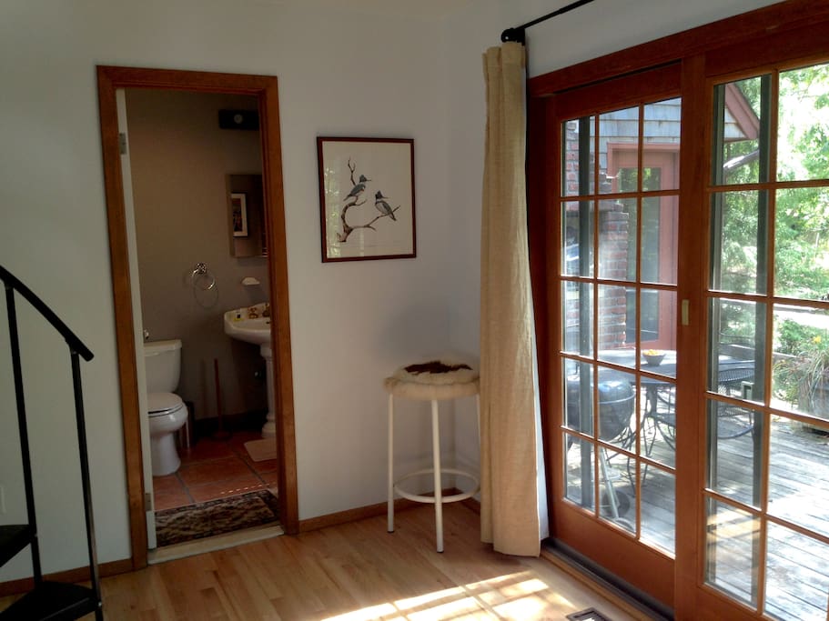 Private bathroom and deck