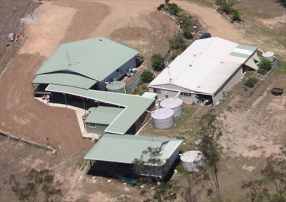 Arial view of complex.