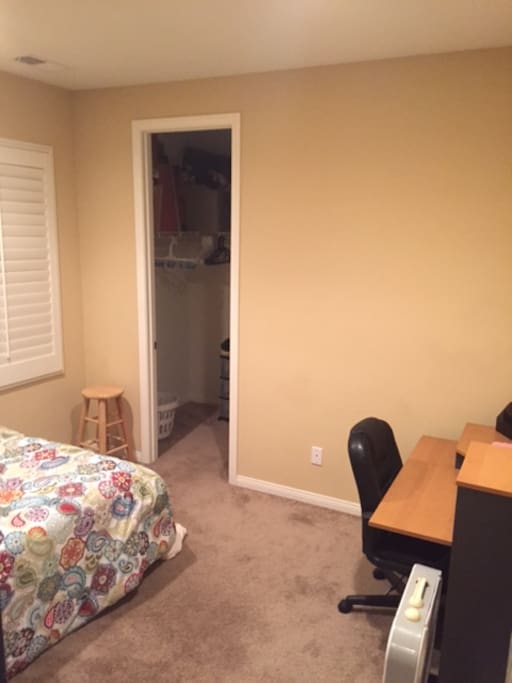 Desk and closet