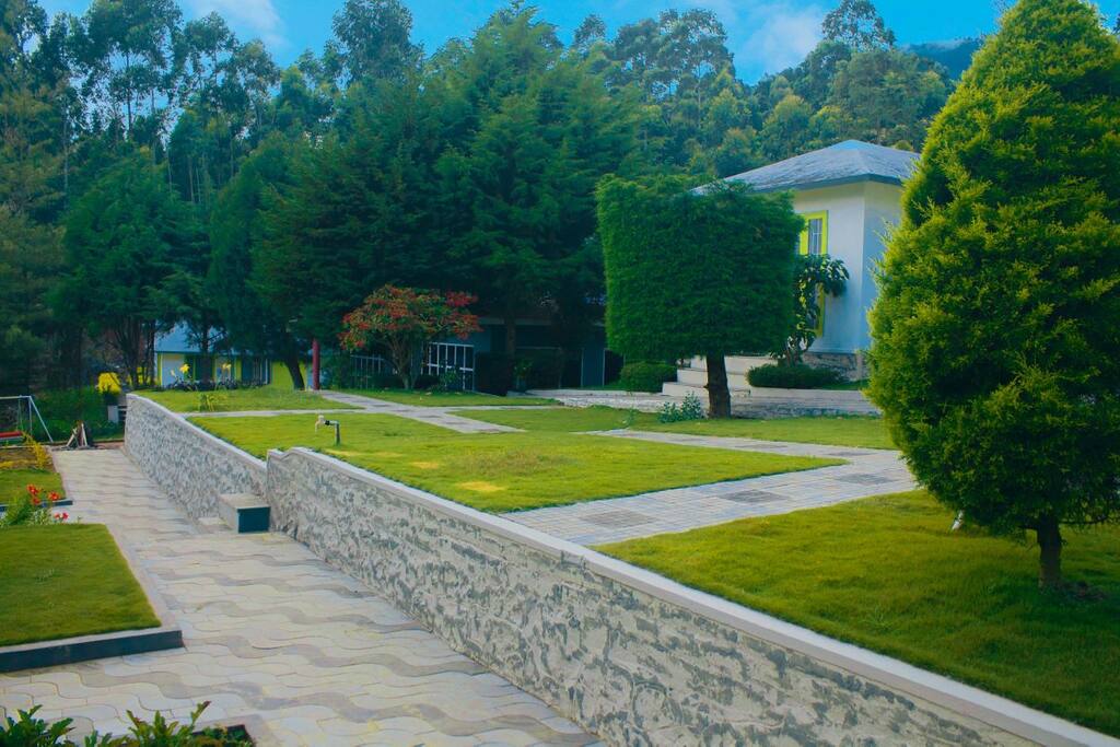 Garden within the cottages