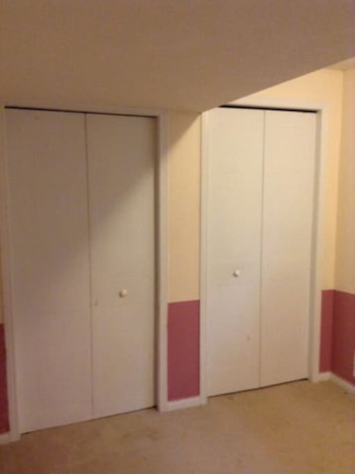 Closets for your clothes and personal belongings.