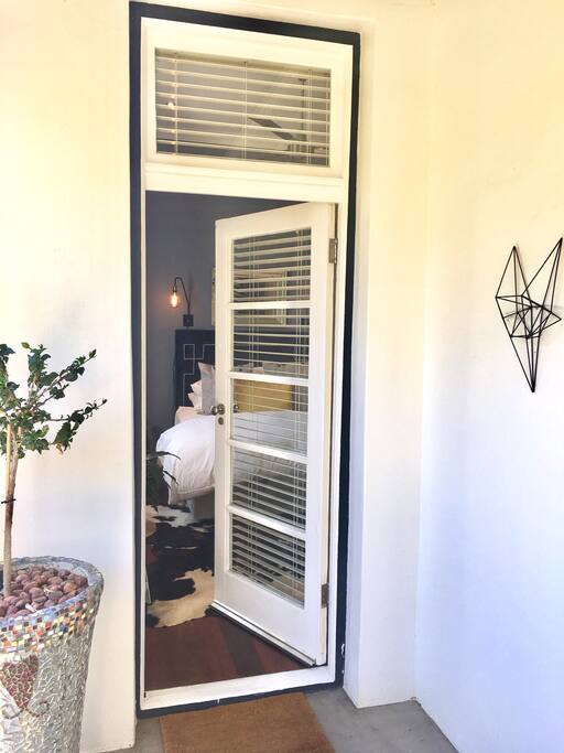 Private entrance to bedroom