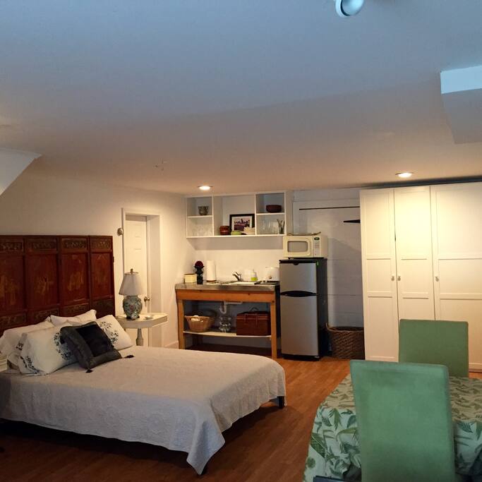 Kitchenette, convenient and private. Ample closet space