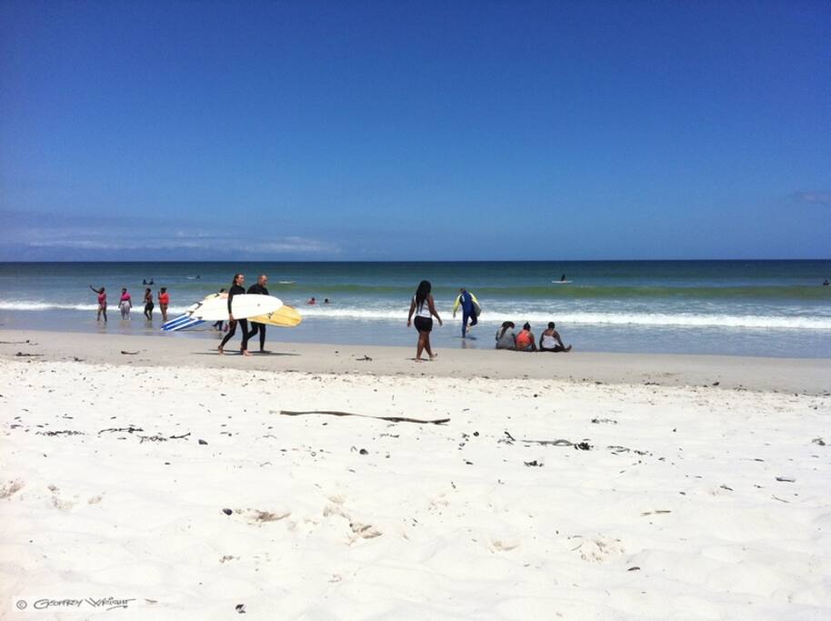 Muizenberg Beach, Surfers and Sunshine, since democracy in South Africa beaches are Multi-Racial