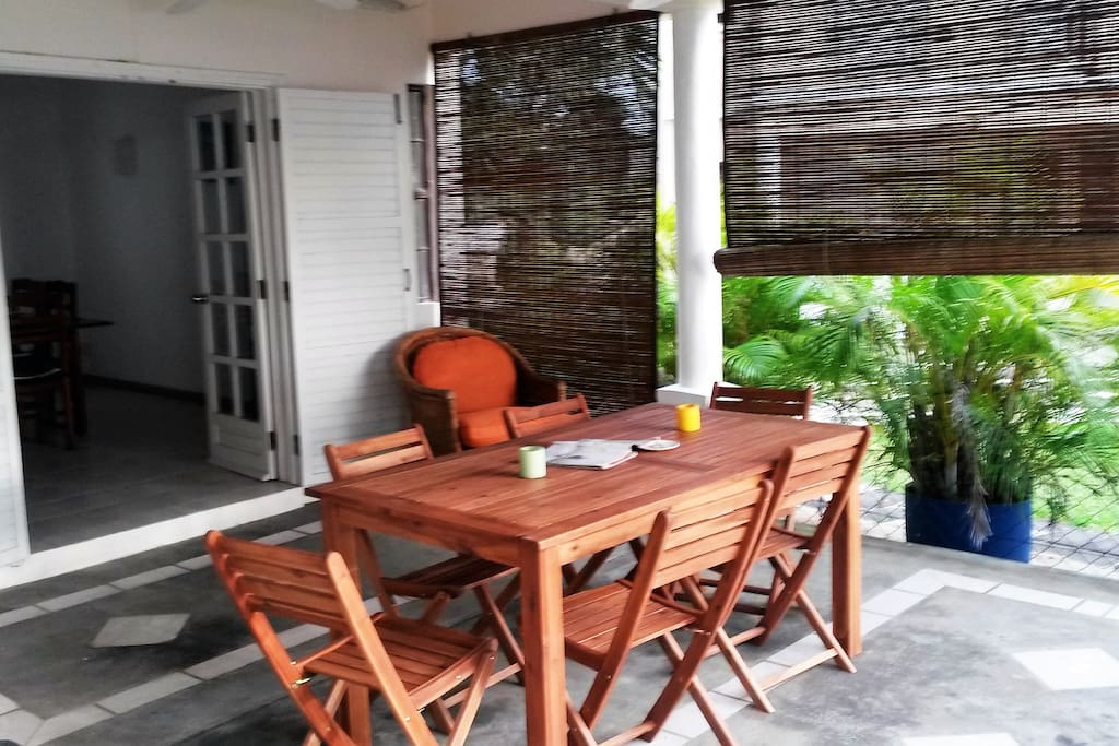 Great outside space including covered veranda and barbecue