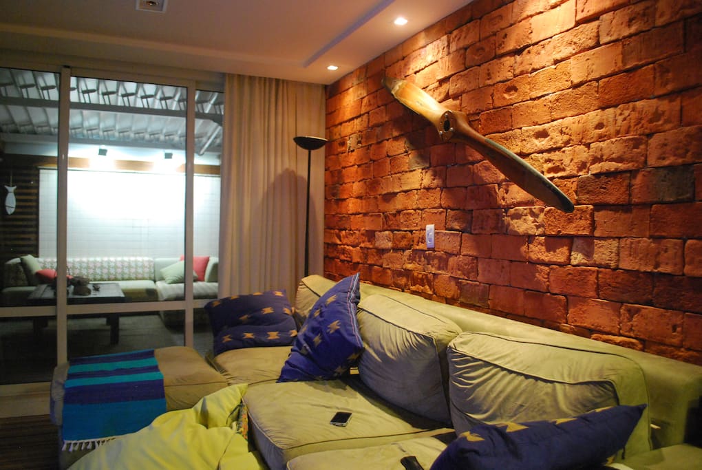 TV room with view to outside living room