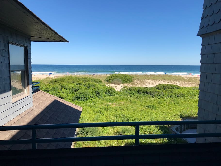 View of Atlantic Ocean from living room balcony