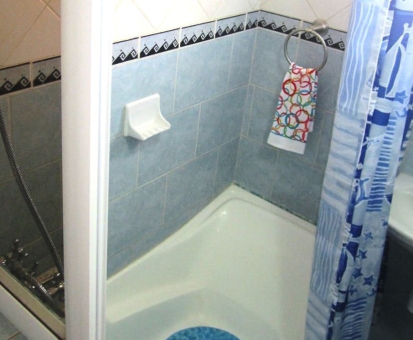 New en suite bathroom, view 1