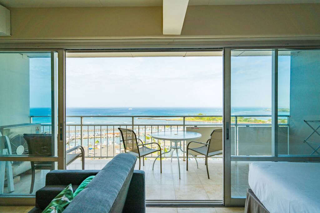 Luxurious room with excellent ocean view!!(IA08) - 호놀룰루(Honolulu)의 콘도에서 살아보기, 하와이, 미국