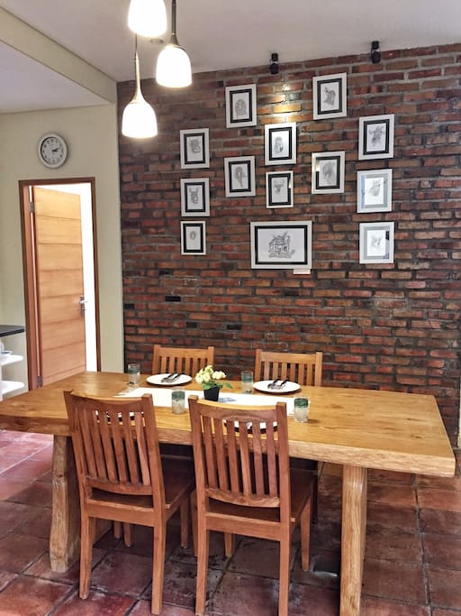 Dining room where we usually have a nice conversation with our guests.