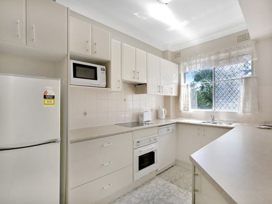Kitchen with internal laundry off.