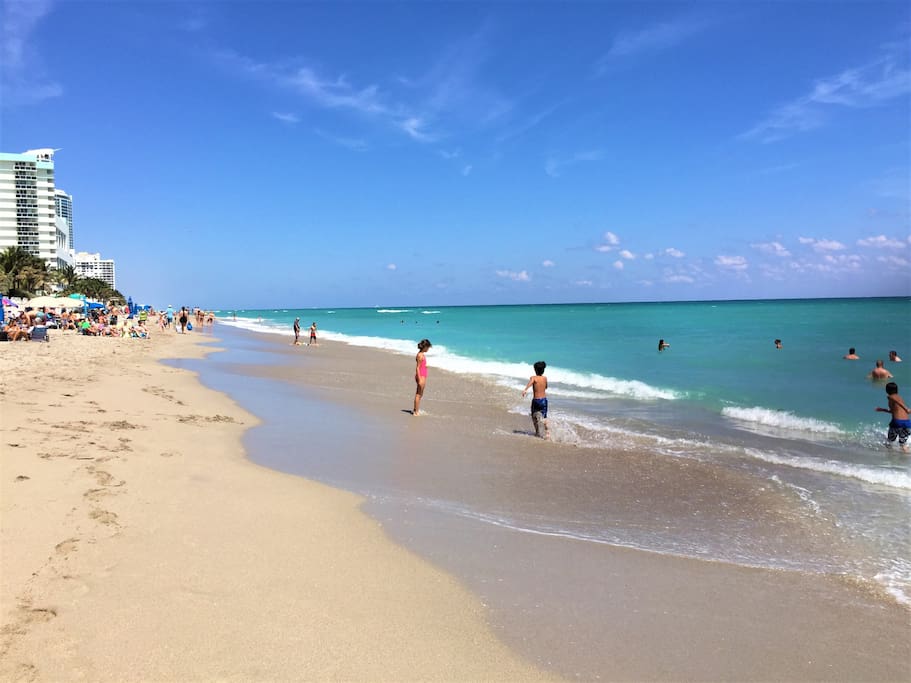 Beach by the condo.