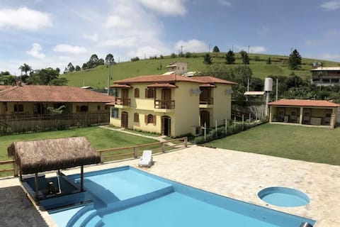 Beautiful site with chalets and wet bar.