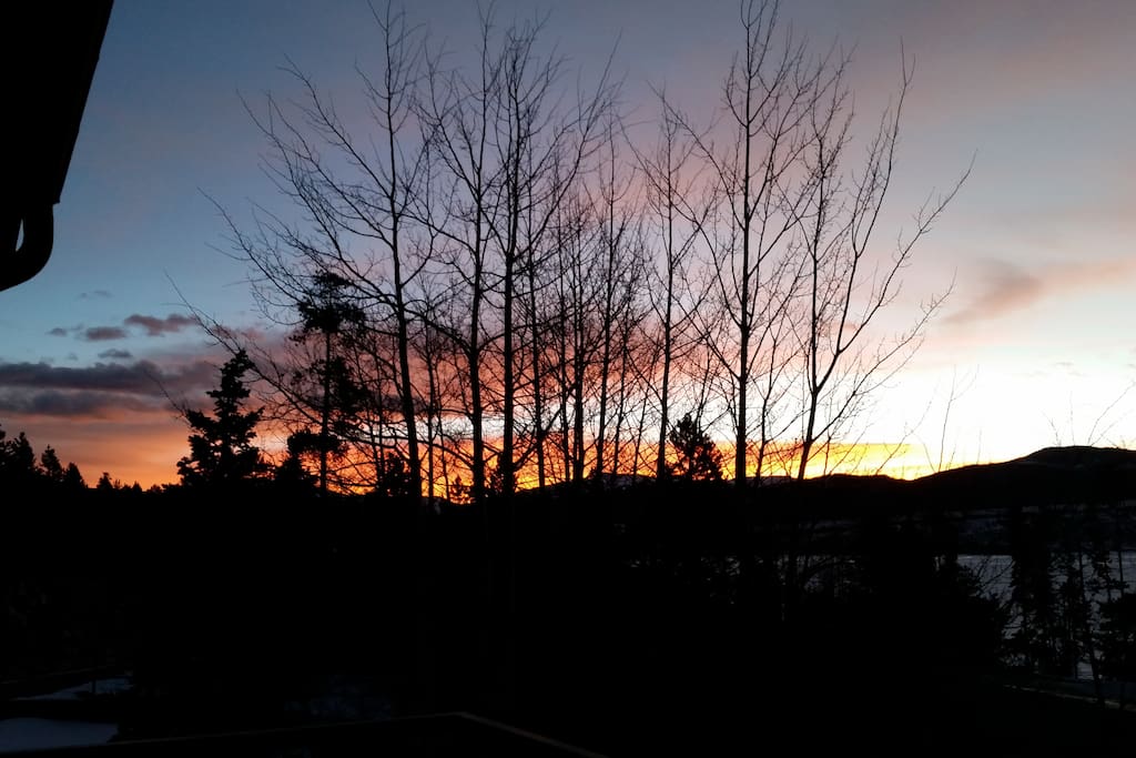 January sunset from deck