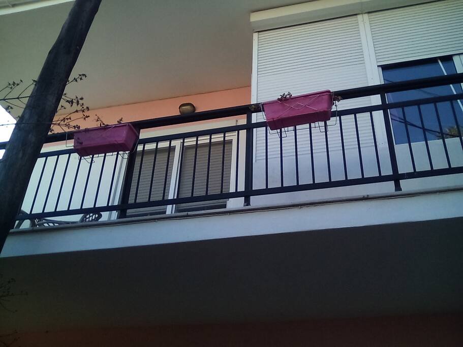 Rooms are upstairs