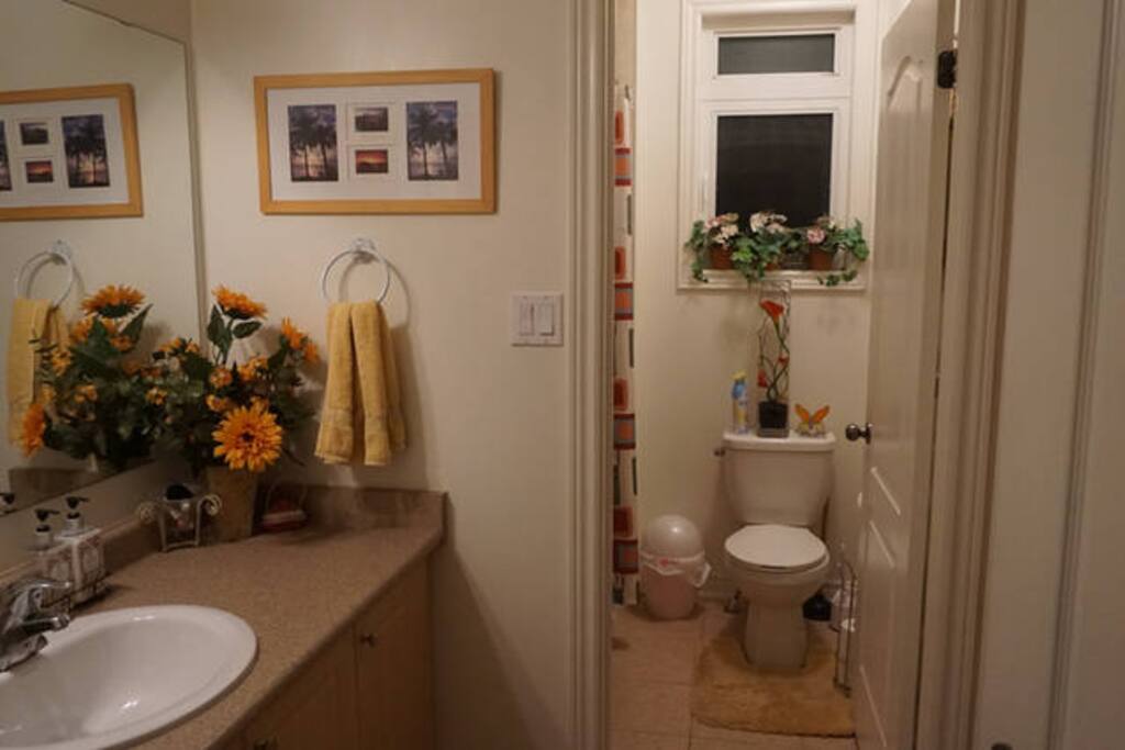 Private washroom and a powder room