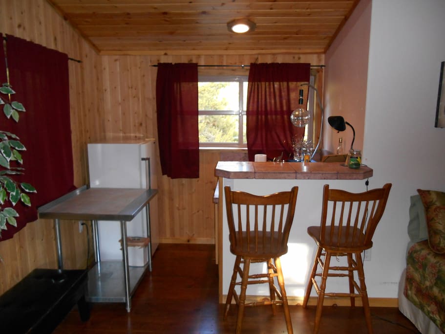 Kitchenette w/ bar sink, fridge