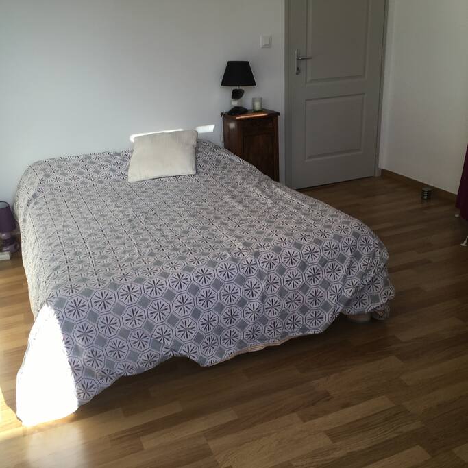 Chambre avec bureau,vous pourrez y travailler en toute tranquillité si vous le souhaitez.