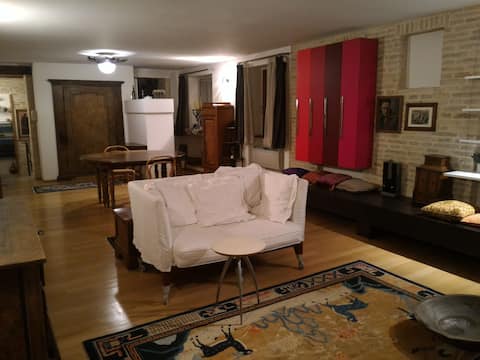Popular Airbnb listing: Beautiful house in front of the statue of fortune. in Fano