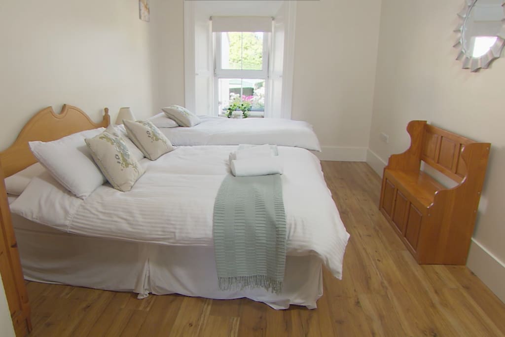 Double spacious room with double and single bed.