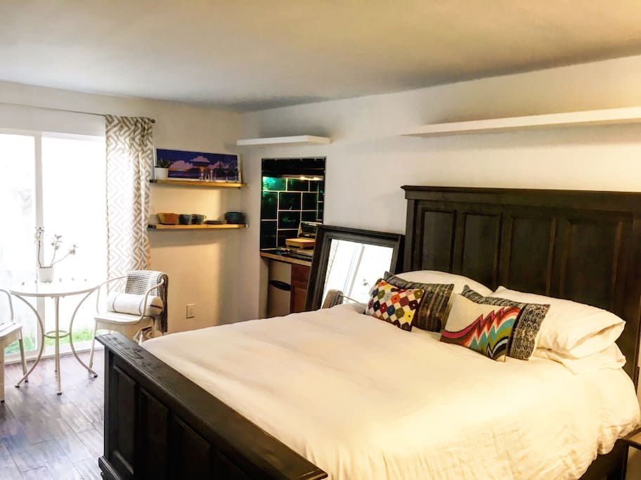 New and cozy mattress with organic bedding