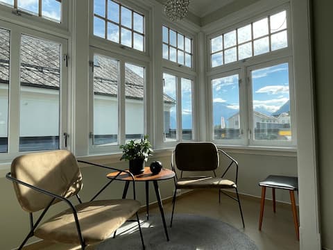 Popular Airbnb listing: Apartment in Valldal city center with large roof terrace in Fjord