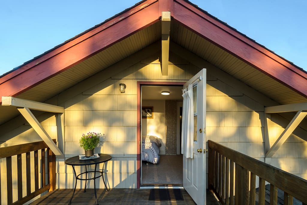 Your own private balcony porch for morning coffee.