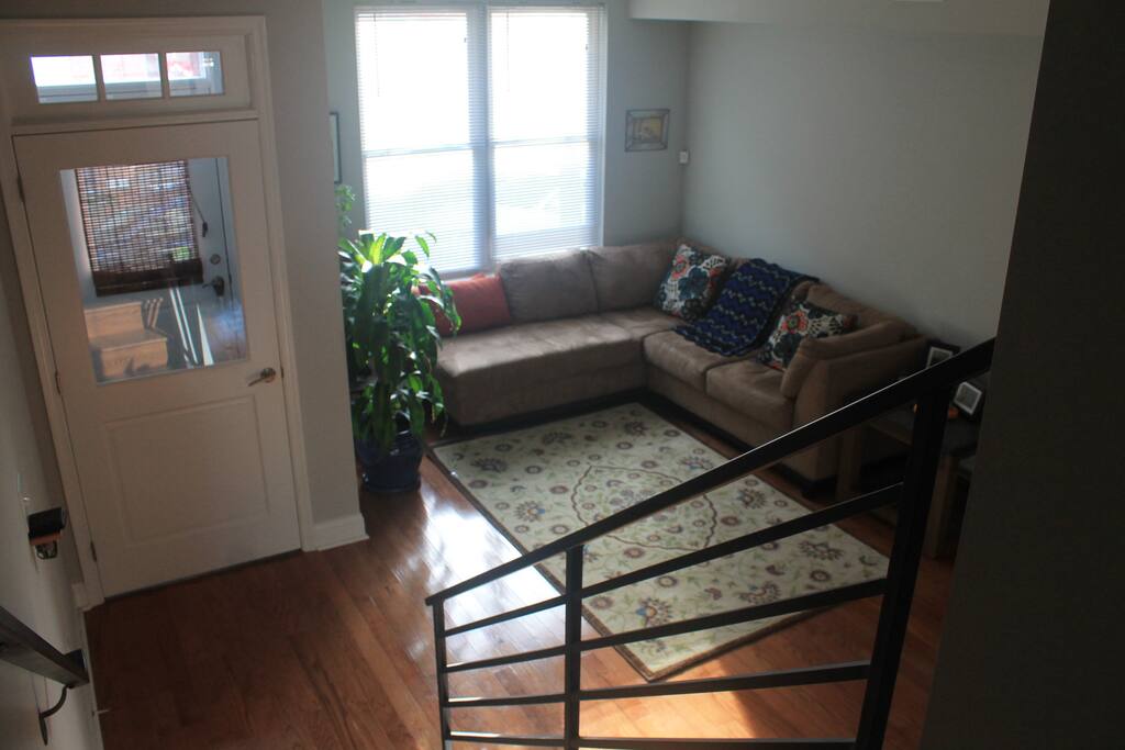 First floor living space with Cable TV
