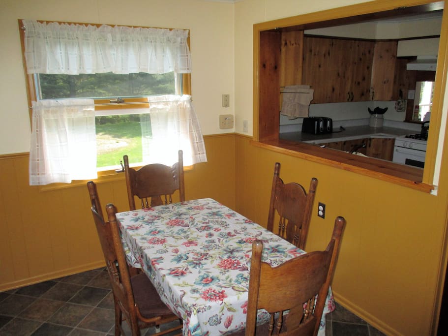 Breakfast room and kitchen