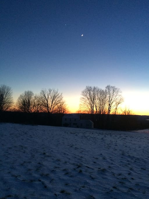 From the backyard, at twilight