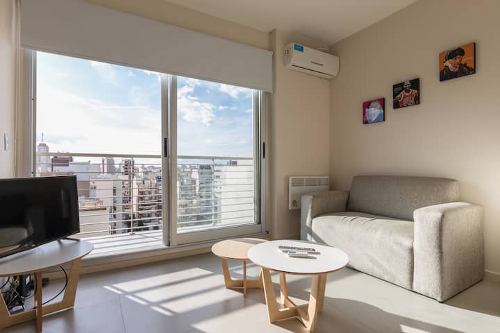 Estudio amoblado con amenities en Villa Crespo