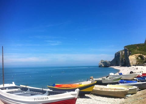 Etretat, chambre Les pieds dans l'eau