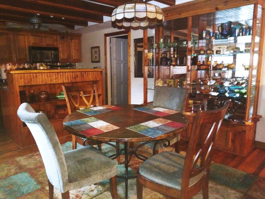 Dining area copper table