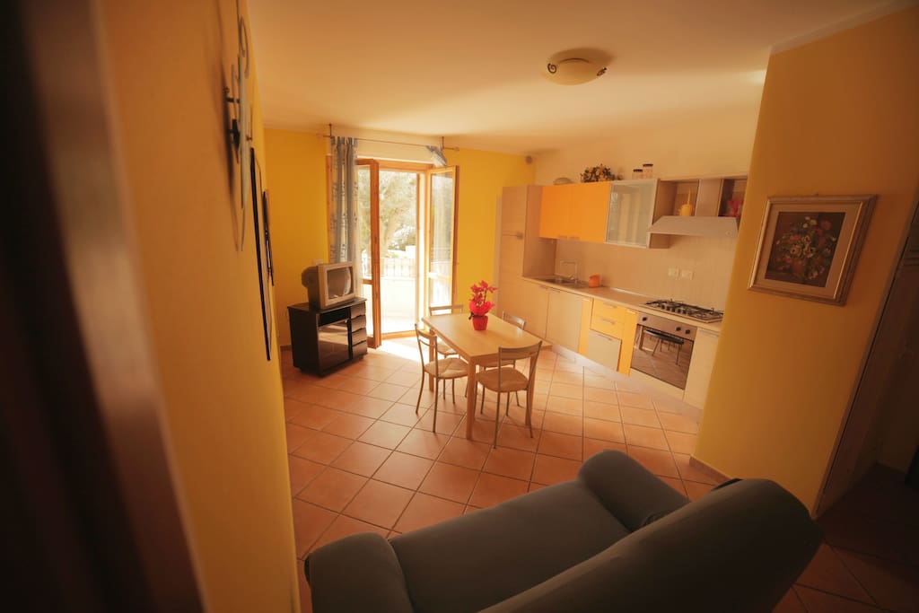 Livingroom with kitchen