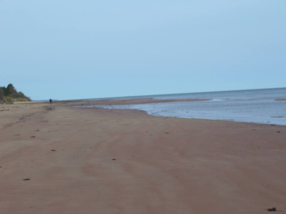 Stanhope Beach in front of Delmar Cottages