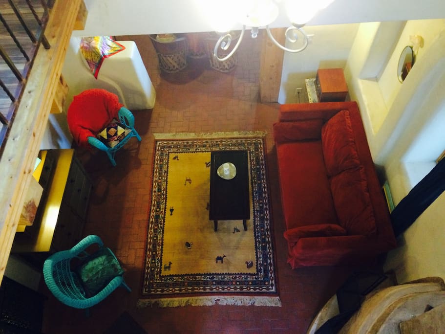 Split level two- story allows for privacy, yet connectedness