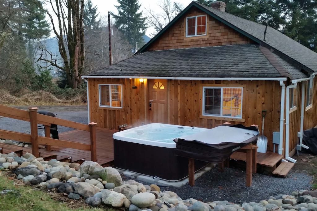 Hot tub area